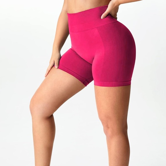 Scrunch Bum Athletic Shorts in Hot Pink (Medium) - Picture 3 of 4